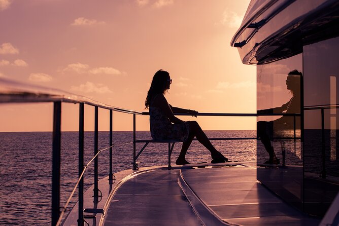 3-Hours Sunset Catamaran Cruise with Dinner all Inclusive - Sunset from the water