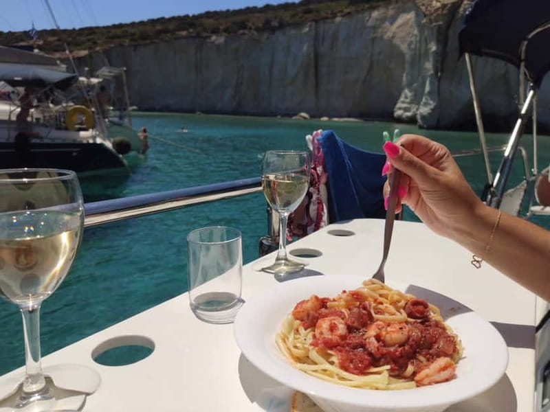 Adamantas: Kleftiko Sailing Cruise with Meal and Swim Stops - Kleftiko: caves, pirate stories, and the best swim