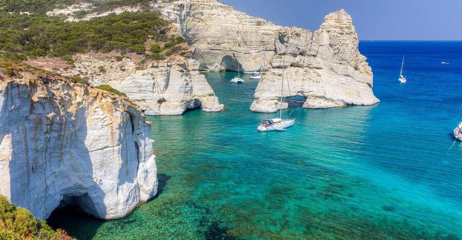 Adamas: Kleftiko Sailing Day Trip with Snorkeling and Lunch - Kalogries is the first swim stop