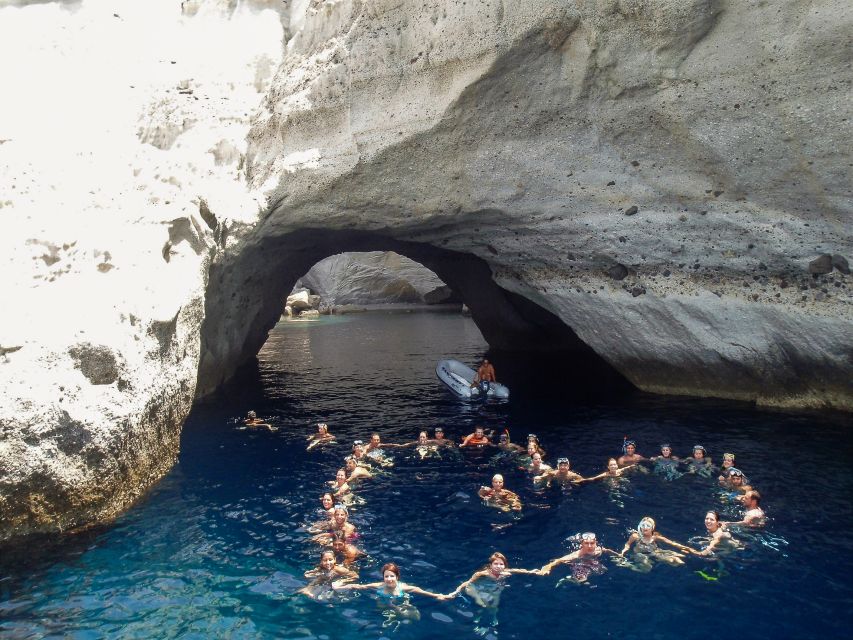 Adamas: Milos & Polyaigos Full-Day Sailboat Tour with Lunch - Kleftiko: the day’s main event