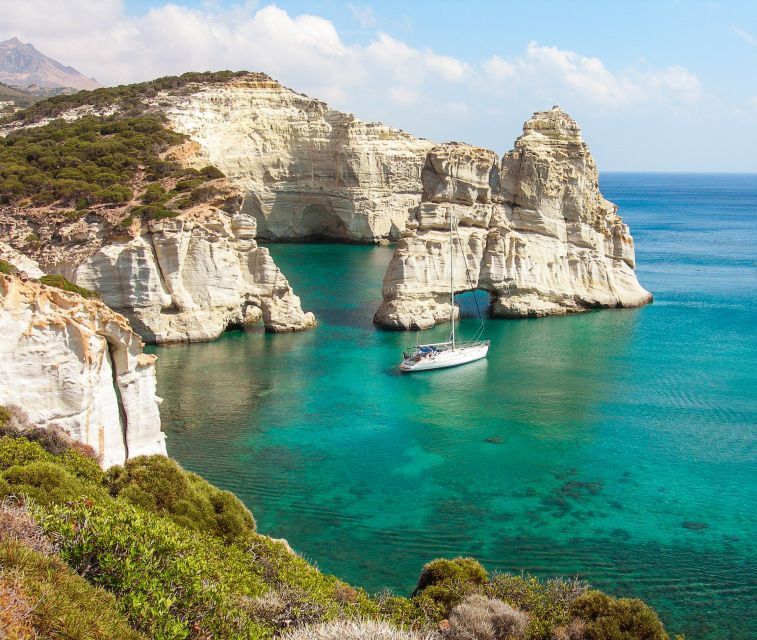 Adamas: Milos & Polyaigos Full-Day Sailboat Tour with Lunch - Sykia Cave and the west coast