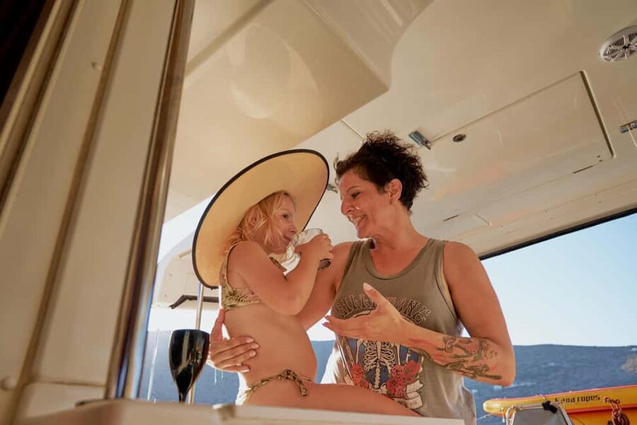 Agios Nikolaos All-inclusive Catamaran Cruise & Water Toys - A Cretan lunch with useful choices