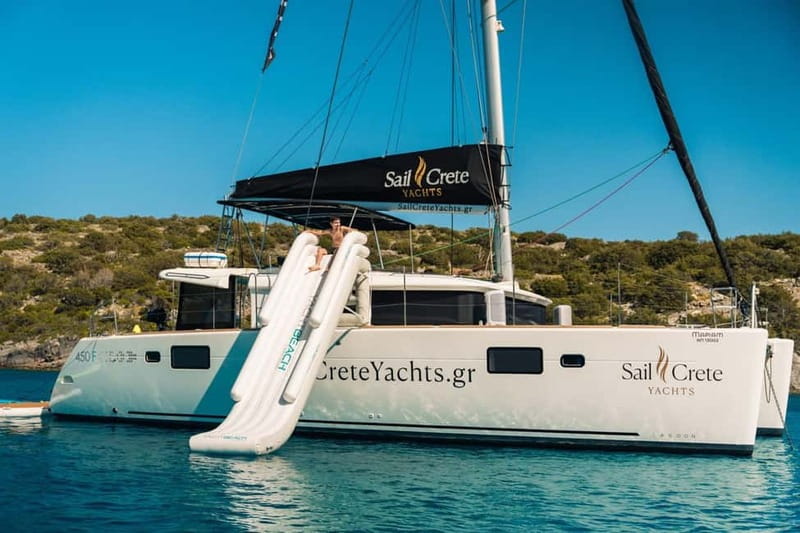 Agios Nikolaos: Sailing Trip Catamaran Lunch and Water Toys - A full day on the Mirabello Gulf