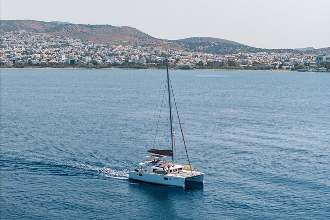 Athens Catamaran Half Day Semi Private Cruise Tour - The freshly prepared Greek meal