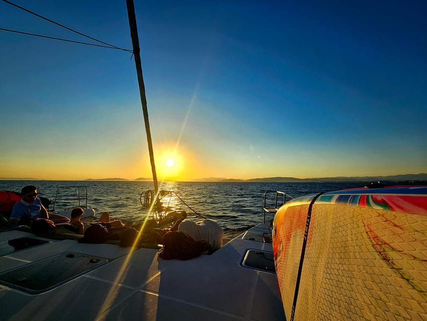 Athens: Riviera Catamaran Tour with Fresh Meal and Drinks - The return cruise and the real value of $144