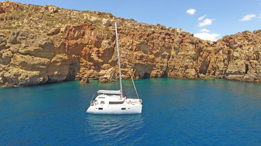 Athens Riviera: Half-Day Private Catamaran Cruise - Leaving the marina for Voula