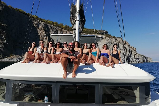 Athens Semi private Morning Catamaran cruise with meal & drinks - Seafood pasta and a relaxed onboard lunch