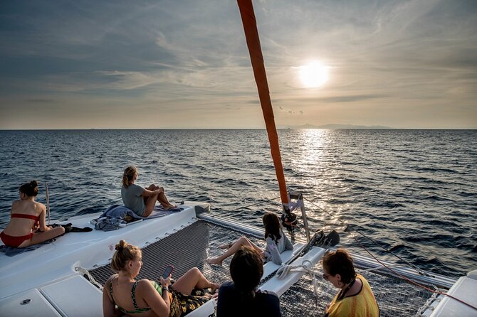 Athens Semi Private Sunset Catamaran Cruise with meal & drinks - Kavouri and Hydrousa: a quieter anchorage