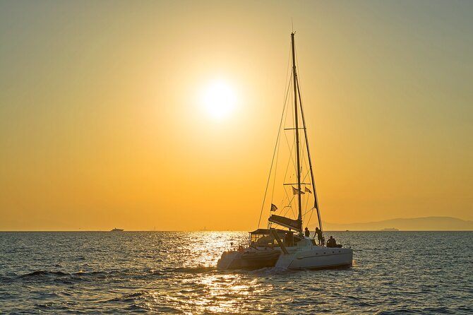 Athens Semi Private Sunset Catamaran Cruise with meal & drinks - Sunset over the Saronic Gulf