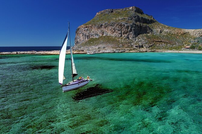 Balos Beach and Gramvousa island shared group Sailing Cruise - The return route shows another side of the coast