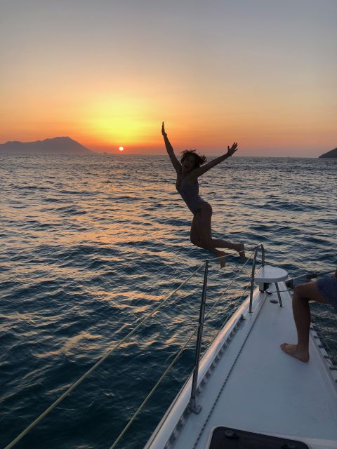 Catamaran Afternoon Cruise: Kleftiko half day with sunset - Kalogries and the possible Plathiena alternative