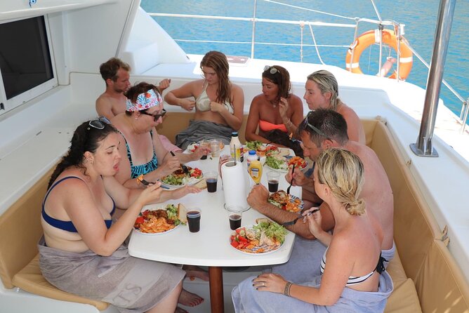 Catamaran Cruises Rhodes - 6 Hours Day Cruise ALL INCLUSIVE - Afandou Beach brings lunch and another swim