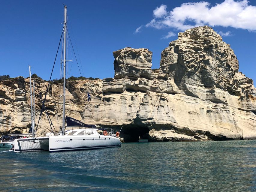 Catamaran Full Day Cruise - Polyaigos and the Blue Waters stop