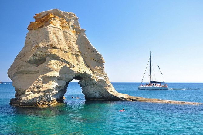 Catamaran Full Day Cruise: Poliegos - Kleftiko - Kleftiko: the centerpiece of the day