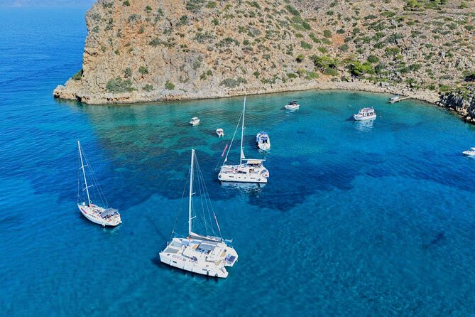 Chania Old Port All-inclusive Catamaran Cruise to Agioi Theodori - Leaving Chania’s Venetian Harbour at 9:30 am