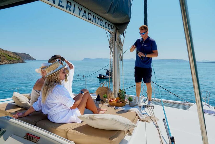 Chania Old Port: All-inclusive Catamaran Trip Agioi Theodori - A food plan better than the usual boat buffet