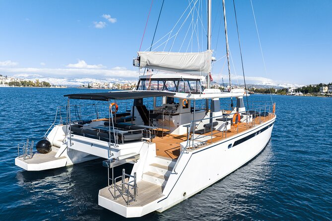 Comfort Max Catamaran Caldera Cruise with BBQ and Drinks - Greek mezedes and BBQ souvlaki onboard