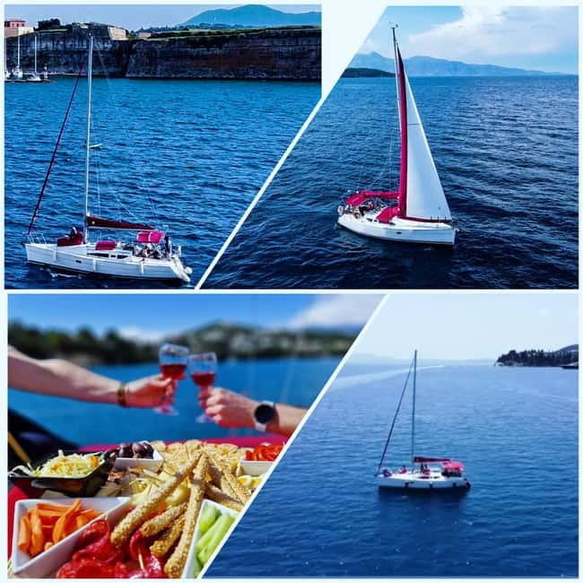 Corfu: Private Sailing Cruise- Swim Stops with Food & Drinks - The First Swim Near the Small Caves