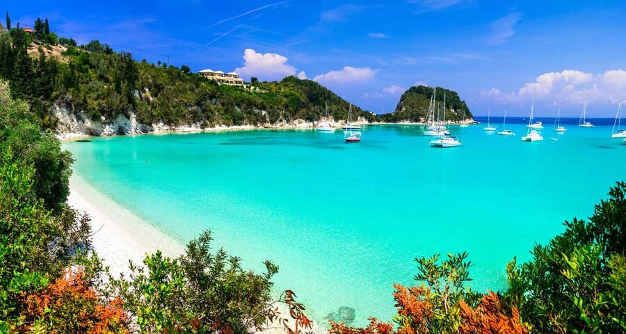 Corfu: Private yacht cruise to Paxos - Antipaxos & Caves - White cliffs, grottoes, and the value of arriving by boat
