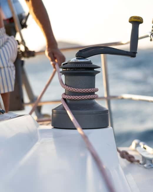 Daily Sailing experience between Naxos and Paros coastline - Swimming in clear Cycladic water