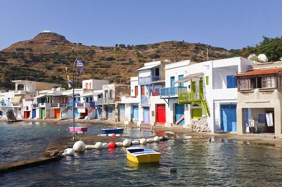 From Adamas: Milos and Poliegos Catamaran Cruise with Lunch - The southern coast, sulfur mines, and Gerakas