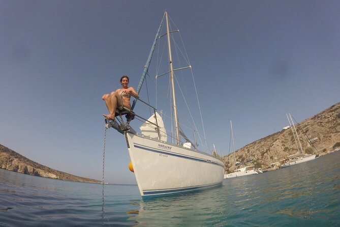 From Heraklion : Small Group 5,5 hours Sailing Trip to Dia Island - A yacht introduction before the sails fill