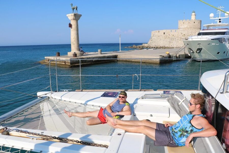 From Rhodes: Private Catamaran Cruise All Inclusive - Tsambika Beach and the Three-or-Four-Stop Question