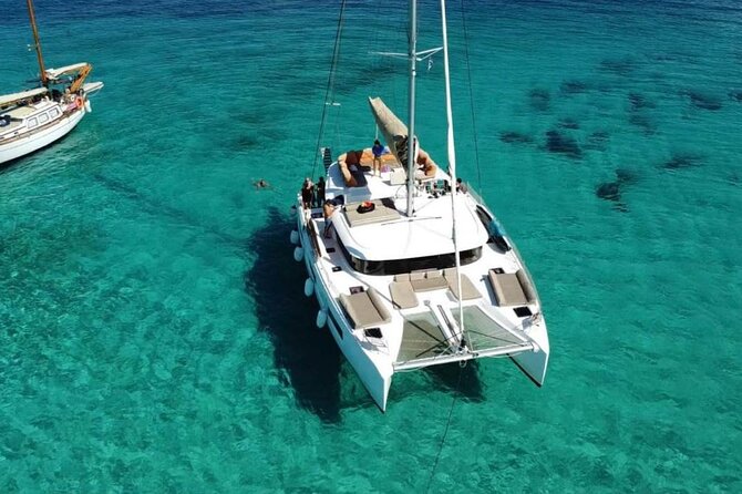 Full Day Catamaran Cruise in Paros - Blue Lagoon, Your First Swim in Panterinosia