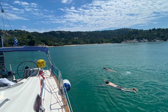 Full Day Cruise on Sailing Yacht in Corfu Island - Strogylo Beach, three hours in a clear-water bay