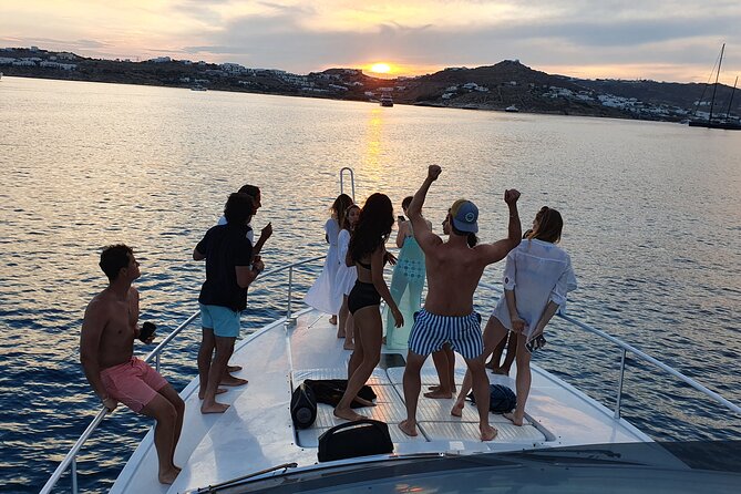 Full Day Private Yacht Cruise in Mykonos on a Ferretti Altura 52s - Meeting at Mathios Tavern in Mykonos