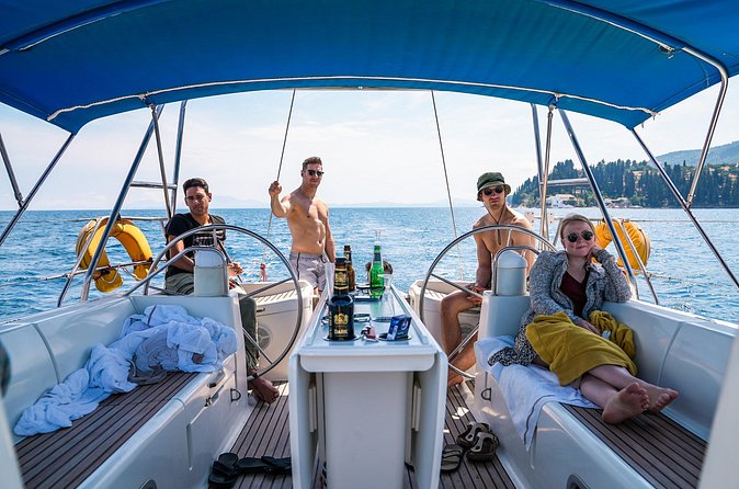 Guided Sailing Yacht Trip in Corfu Island - The Nisaki blue cave is the visual highlight