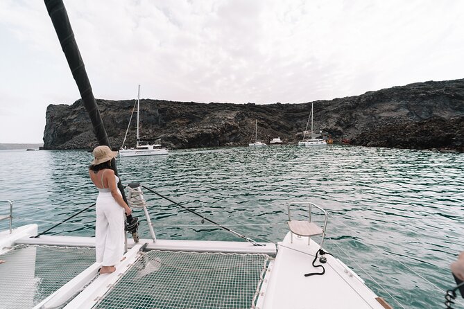 Half-Day Tailor-made Private Catamaran Cruise in Santorini - Thirassia offers a quieter island contrast