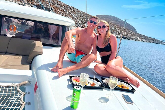 Heraklion: Catamaran Cruise to Dia with Sunset, Meal & Bar - The sunset return to Heraklion