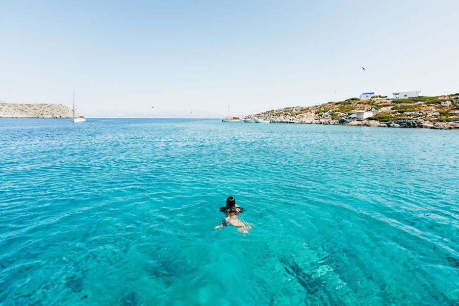 Heraklion: Sailboat Cruise to Dia Island with Drinks & Lunch - Lunch, wine, and a second swim