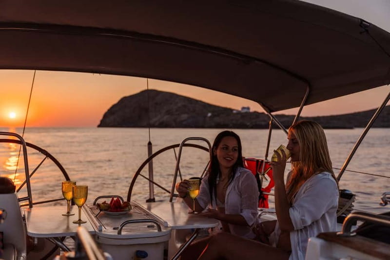 Heraklion: Sunset Sailing Cruise Dia Island with Snorkeling - Sailing from Heraklion toward quiet Dia Island