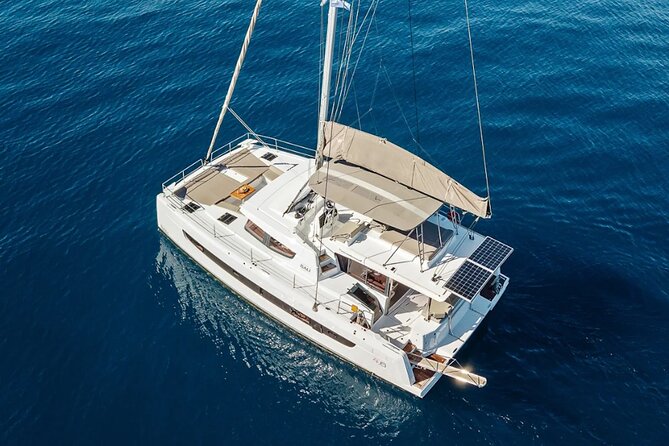 Hersonissos: Luxury Sunset Catamaran Cruise Sushi & Open Bar - From Hersonissos Port to the open sea