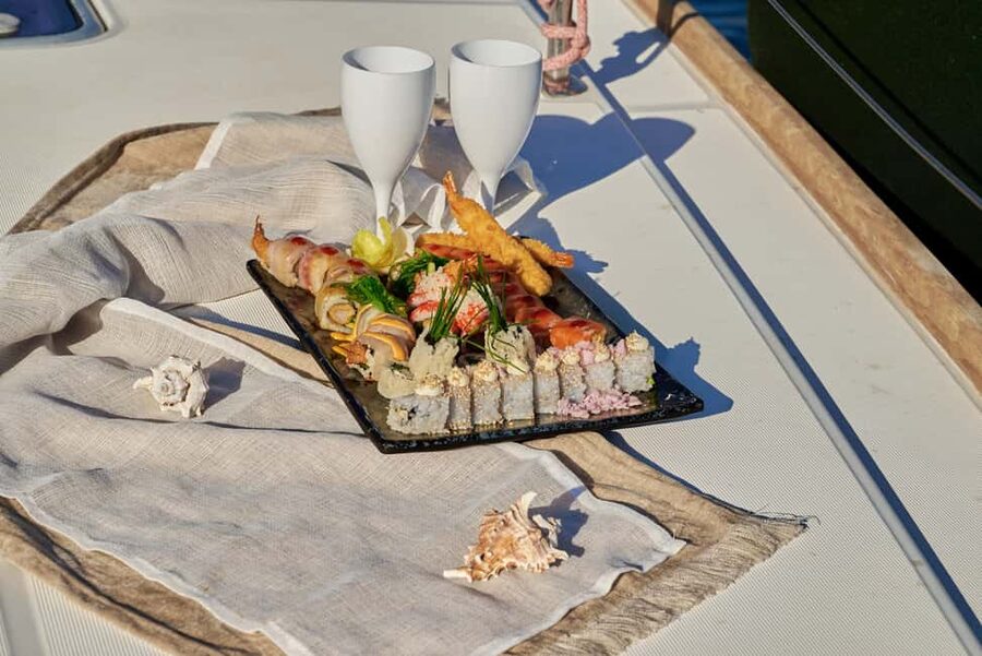 Kissamos: Catamaran Balos Sunset Cruise with Sushi & Drinks - Setting Sail from Kissamos Port
