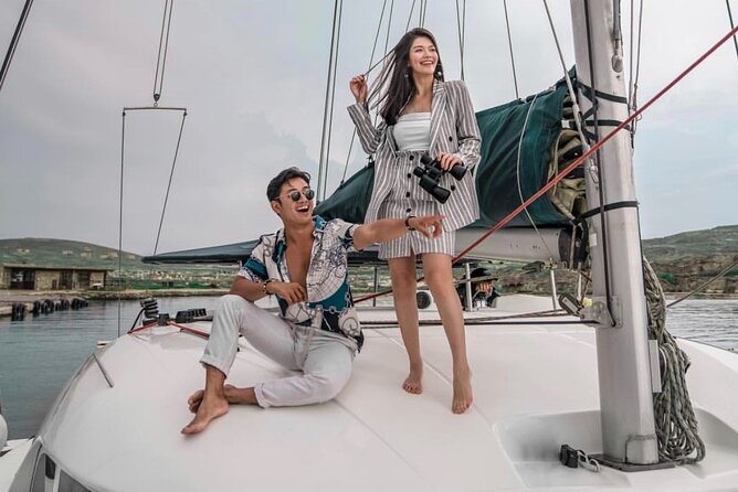 Luxury Catamaran Semi private cruise with meals & drinks and transportation. - Swimming and snorkeling near Rhenia