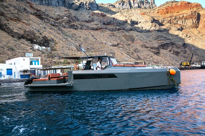 Luxury Private Power Catamaran Tour in Santorini - Thirassia for a quieter side of the caldera