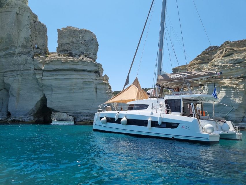 Milos: Full-Day Catamaran Cruise with Food and Open Bar - Key points to know before booking