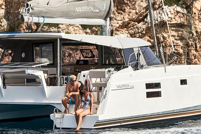 Milos Luxury Catamaran Cruise to Kleftiko Bay with Lunch - Starting at Adamantas with a soft landing