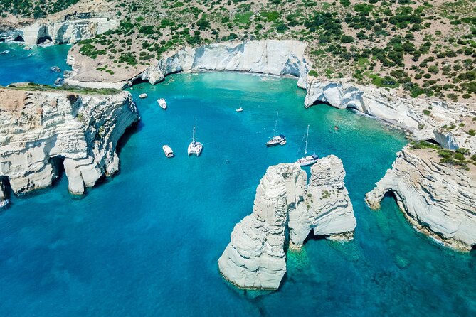 Milos & Poliegos Catamaran Cruise Homemade Full menu BBQ & Drinks - Key points at a glance