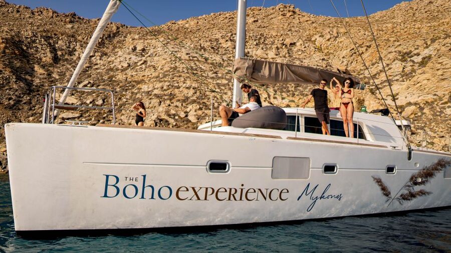 Mykonos: Boho Experience Catamaran Cruise - Choosing between the 9:30 AM and 3:00 PM sailings