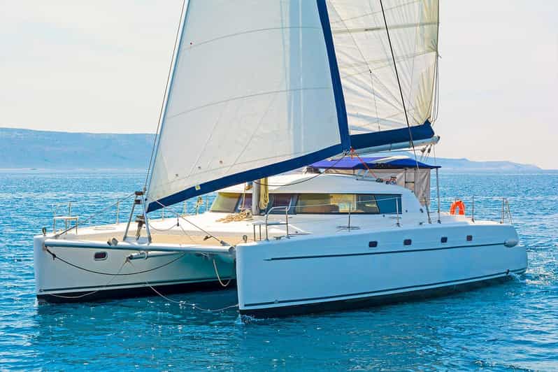 Mykonos Catamaran Delos Rhenia semi private cruise - Exploring Delos for about 75 minutes