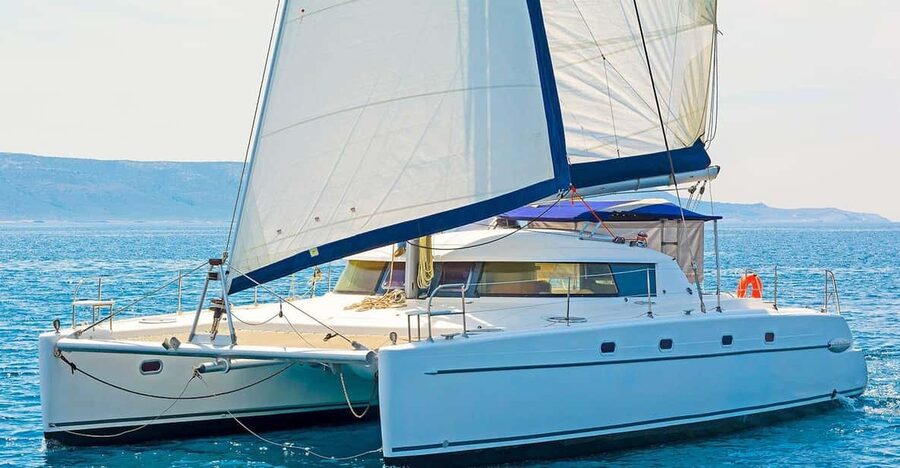 Mykonos Catamaran Delos Rhenia semi private cruise - Leaving Tourlos Marina at 9:00 am