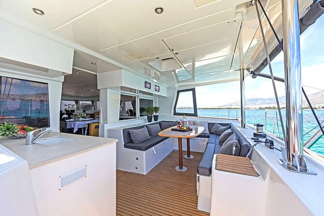 Mykonos Catamaran Premium Day-Sunset Tours 8-flavor Meal & Drinks - Daytime sailing or a Mykonos sunset