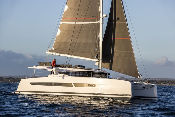 Mykonos: Luxury Catamaran Cruise with Meal, Drinks & Transport - Passing Delos without leaving the boat