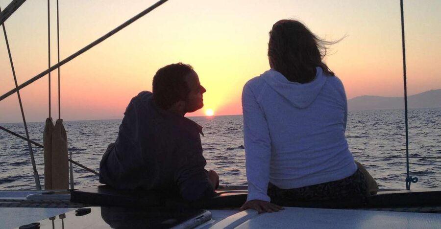 Mykonos: Sunset Sail Cruise to Rhenia, Beach Hopping, Dinner - A Greek buffet with wine before sunset