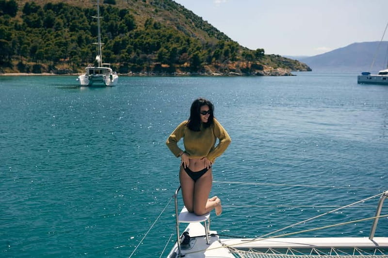 Nafplio: Catamaran Cruise with Meal and Drinks - How the crew shapes the day
