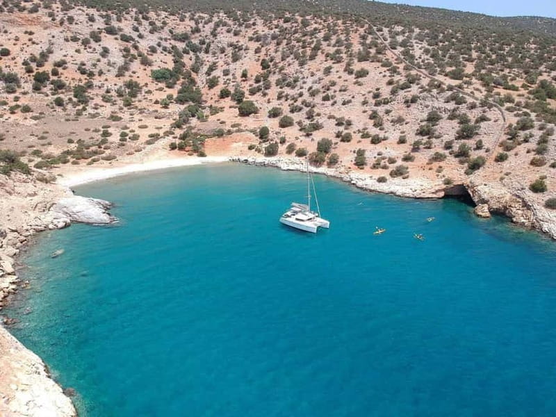 Naxos: Naxos Catamaran Sailing Cruise with Lunch and Drinks - What the swimming stops are really like